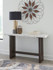 Best Deals Furniture - Ashley Furniture - Burkhaus Sofa Table - Sofa Table / White/Dark Brown - T779-4