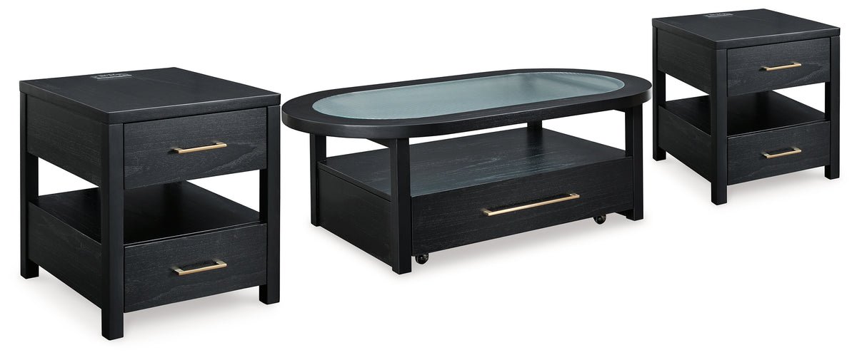 Best Deals Furniture - Ashley Furniture - Winbardi Coffee Table and 2 End Tables - Coffee Table and 2 End Tables / Black - T786T1