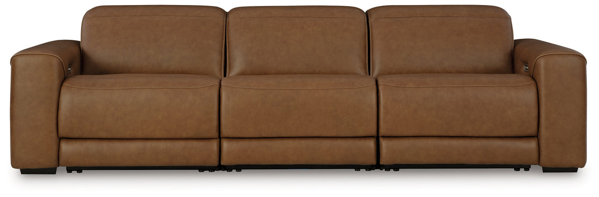 Best Deals Furniture - Ashley Furniture - Magic Man 3-Piece Power Reclining Sectional Sofa - 3-Piece Power Reclining Sectional Sofa / Caramel - PCU10700S9