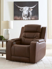 Best Deals Furniture - Ashley Furniture - Knightington Living Room - Power Recliner w/Audio Seating / Brown - PCU1160213A