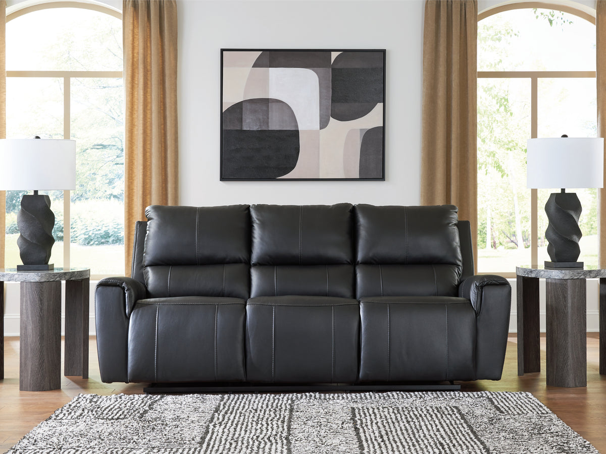 Best Deals Furniture - Ashley Furniture - Glossmore Reclining Sofa - Reclining Sofa / Black - PCU1170088