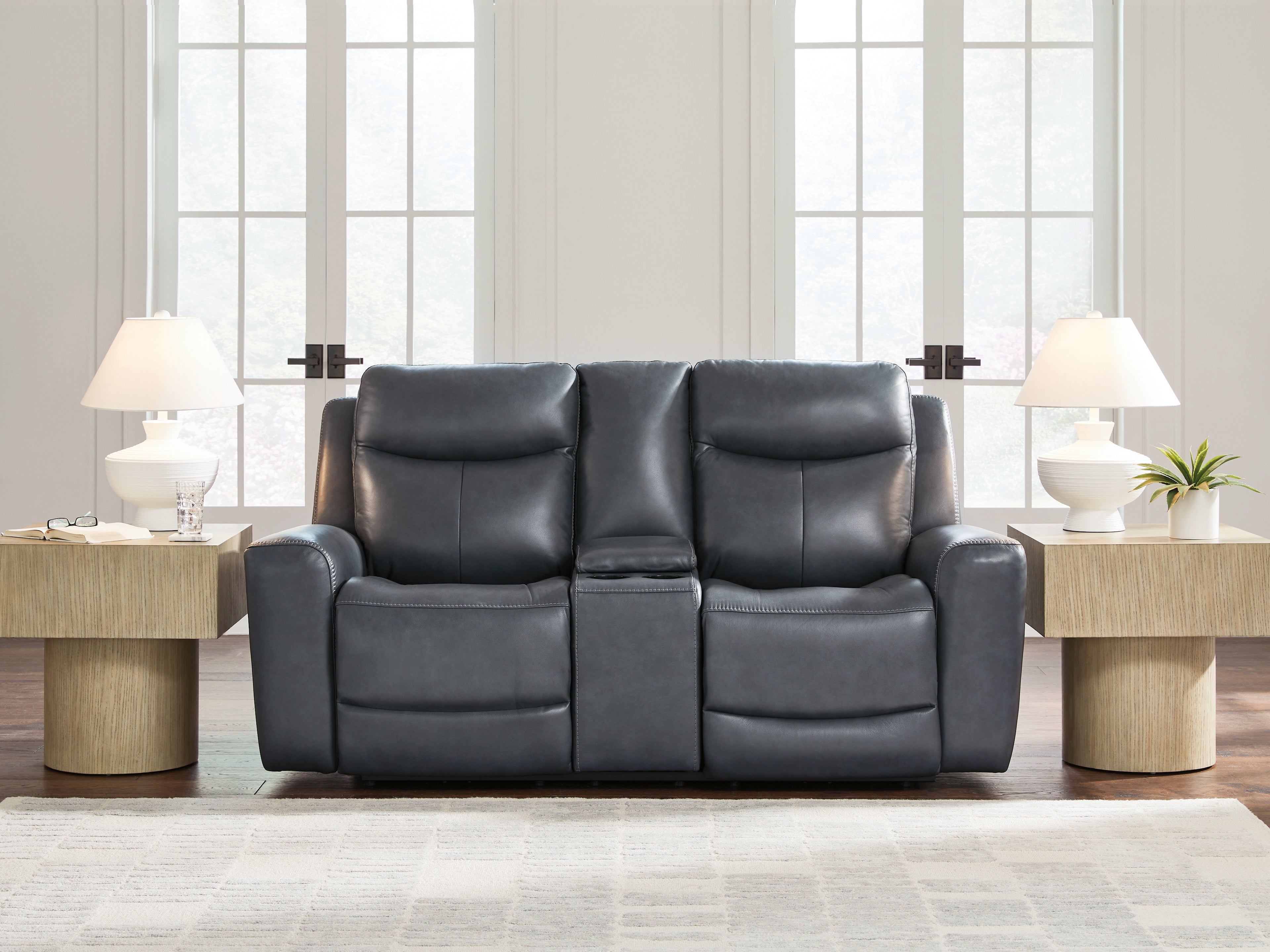 Best Deals Furniture - Ashley Furniture - Next Move Living Room - PWR REC Loveseat/CON/ADJ HDRST / Admiral - PCU1210018
