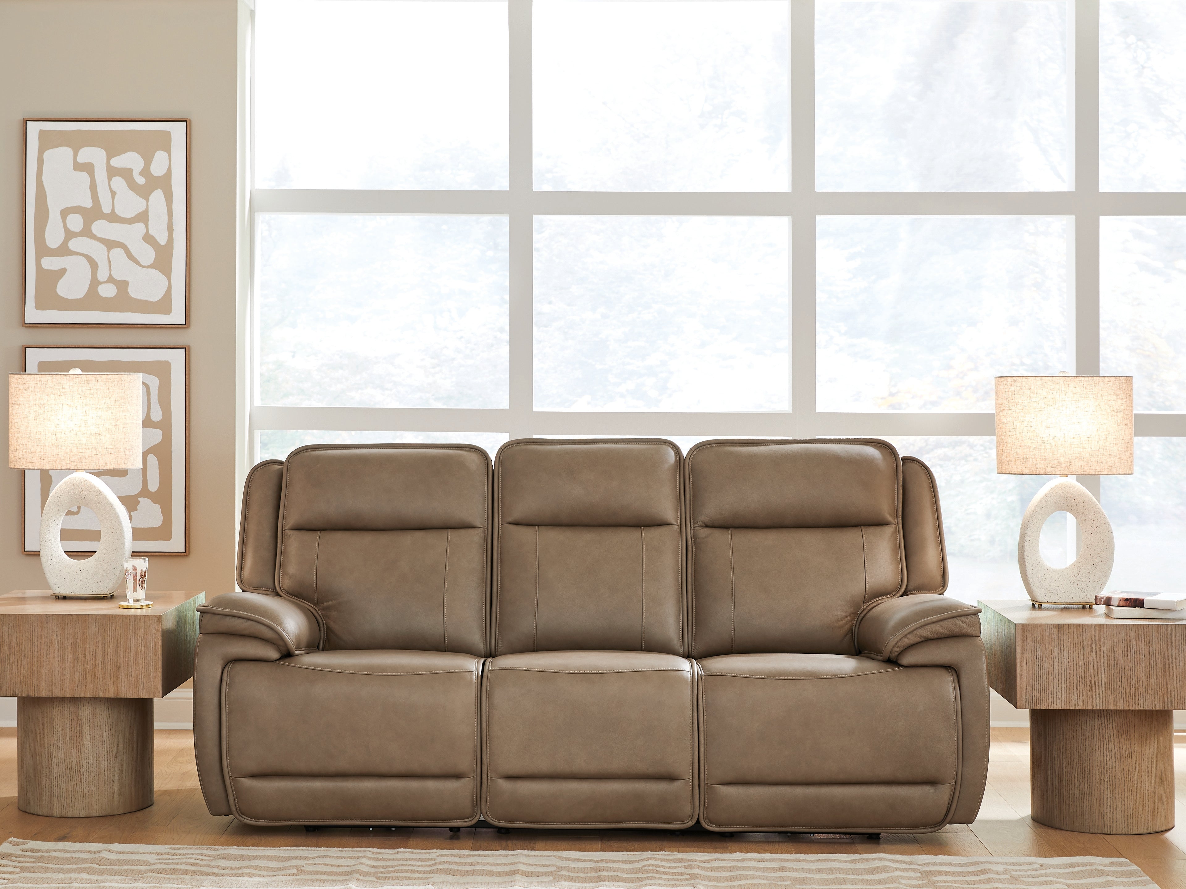 Best Deals Furniture - Ashley Furniture - Glencroft Power Reclining Sofa - PWR REC Sofa with ADJ Headrest - PCU1240015