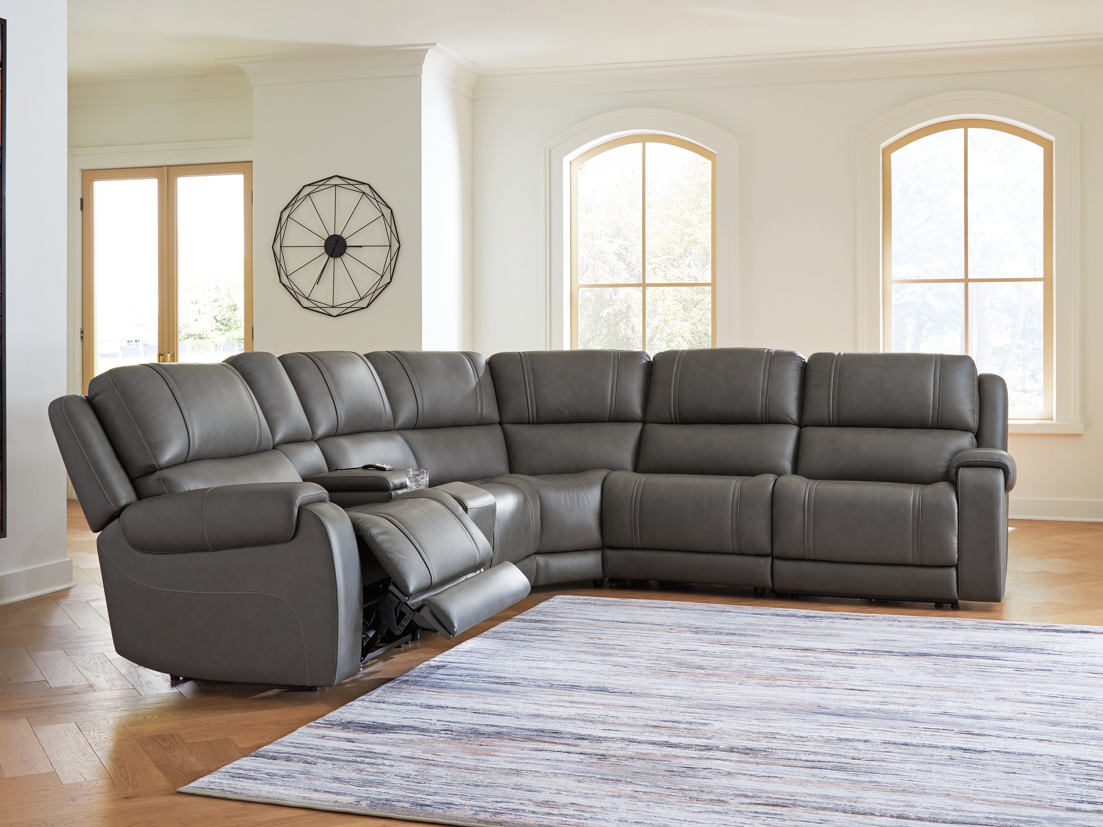 Best Deals Furniture - Ashley Furniture - 5Z - Pittson 6-Piece Power Reclining Sectional - 6-Piece Power Reclining Sectional - PCU12600S5
