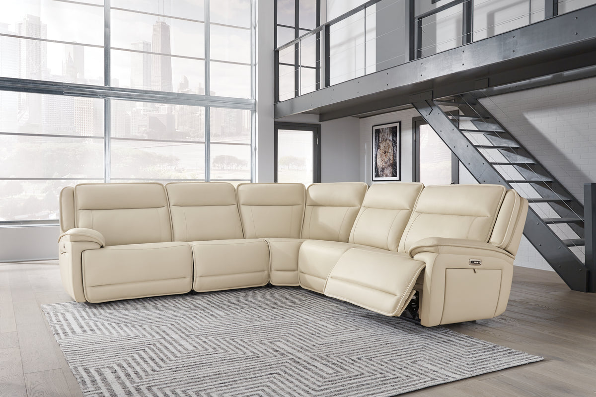 Best Deals Furniture - Ashley Furniture - Double Deal 5-Piece Power Reclining Sectional - 5-Piece Power Reclining Sectional / Almond - U13001S2