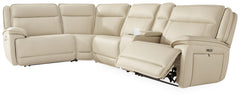 Best Deals Furniture - Ashley Furniture - Double Deal 5-Piece Reclining Sectional with Console - 5-Piece Reclining Sectional with Console / Almond - U13001S8