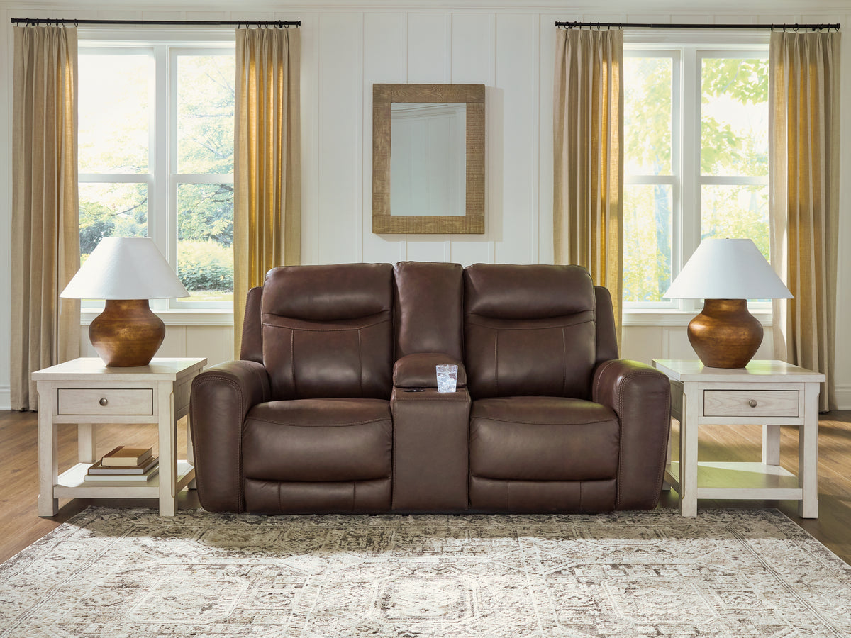 Best Deals Furniture - Ashley Furniture - Gravier Power Reclining Loveseat with Console - PWR REC Loveseat/CON/ADJ HDRST - U1330118