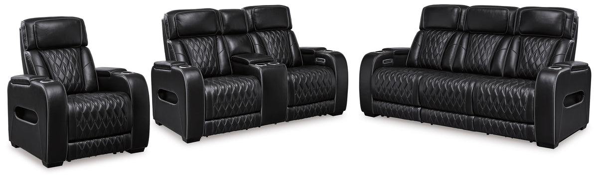 Best Deals Furniture - Ashley Furniture - Boyington Power Reclining Sofa, Loveseat and Recliner - Power Reclining Sofa, Loveseat and Recliner / Black - U27106U2