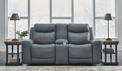 Best Deals Furniture - Ashley Furniture - Mindanao Power Reclining Loveseat with Console - PWR REC Loveseat/CON/ADJ HDRST / Coconut - U5950518