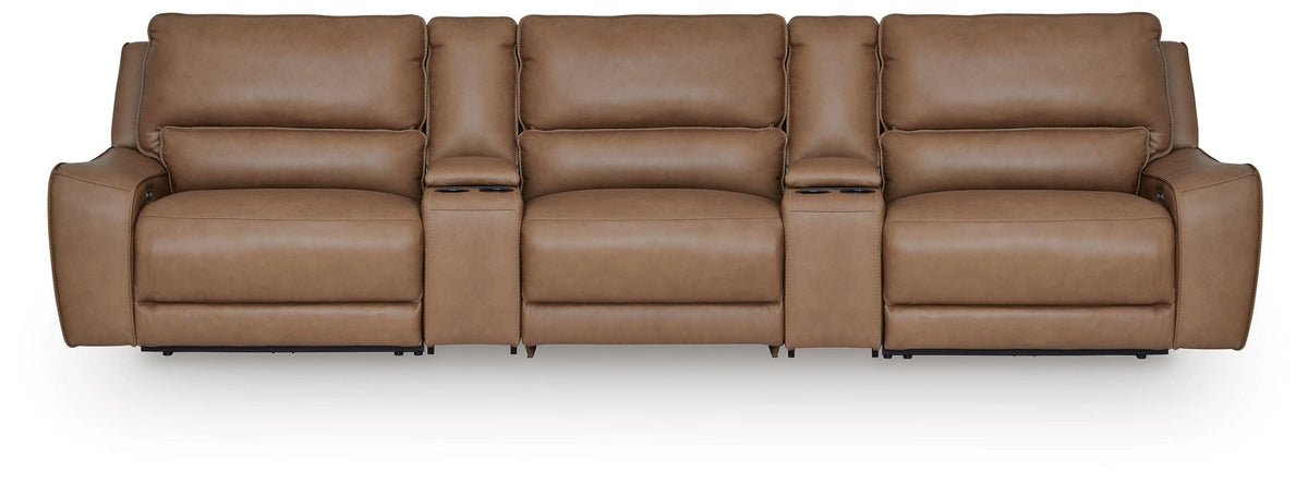 Best Deals Furniture - Ashley Furniture - DeepWakes 5-Piece Reclining Sectional with Storage Consoles - 5-Piece Reclining Sectional with Storage Consoles - PCU62606S39