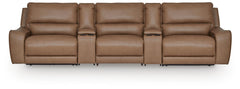 Best Deals Furniture - Ashley Furniture - DeepWakes 5-Piece Reclining Sectional with Storage Consoles - 5-Piece Reclining Sectional with Storage Consoles - PCU62606S39