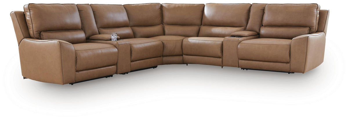 Best Deals Furniture - Ashley Furniture - DeepWakes 7-Piece Reclining Sectional with Storage Consoles - 7-Piece Reclining Sectional with Storage Consoles - PCU62606S34