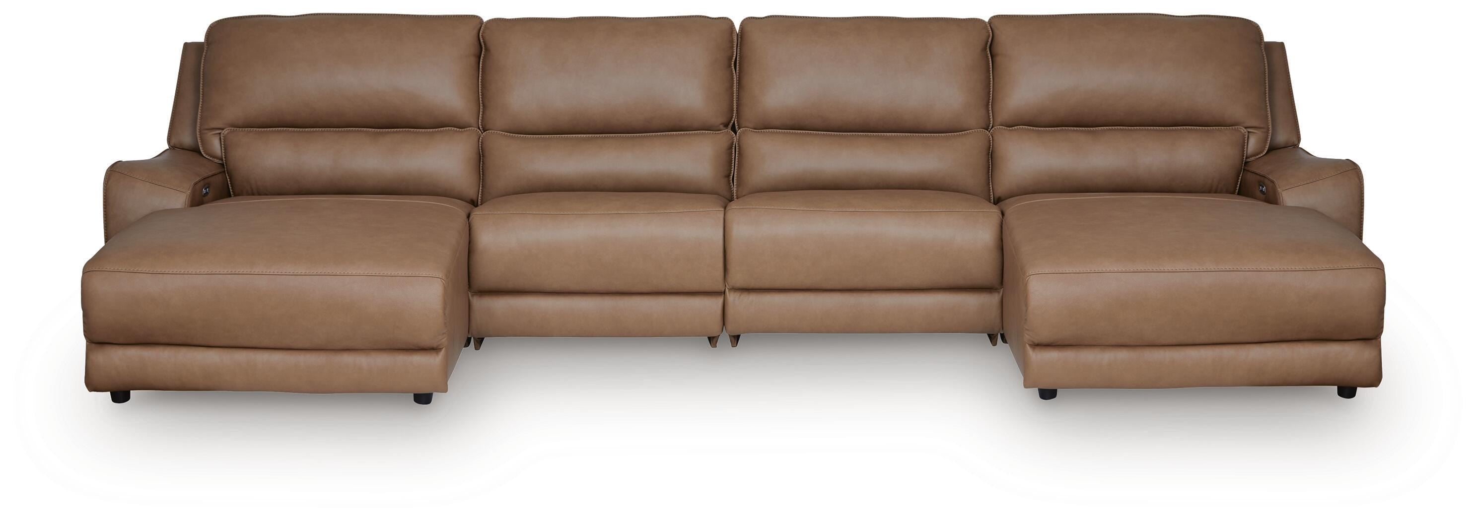 Best Deals Furniture - Ashley Furniture - DeepWakes 4-Piece Power Reclining Sectional with Chaise - 4-Piece Power Reclining Sectional with Chaise - PCU62606S11