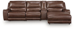 Best Deals Furniture - Ashley Furniture - DeepWakes 4-Piece Reclining Sectional with Chaise and Storage Console - 4-Piece Reclining Sectional with Chaise and Storage Console - PCU62607S26