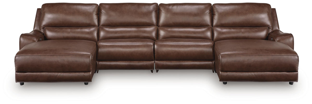 Best Deals Furniture - Ashley Furniture - DeepWakes 4-Piece Reclining Sectional with Double Chaise - 4-Piece Reclining Sectional with Double Chaise - PCU62607S37