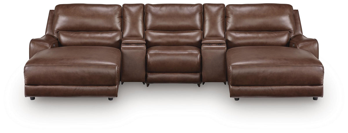 Best Deals Furniture - Ashley Furniture - DeepWakes 5-Piece Reclining Sectional with Double Chaise and Storage Consoles - 5-Piece Reclining Sectional with Double Chaise and Storage Consoles - PCU62607S41