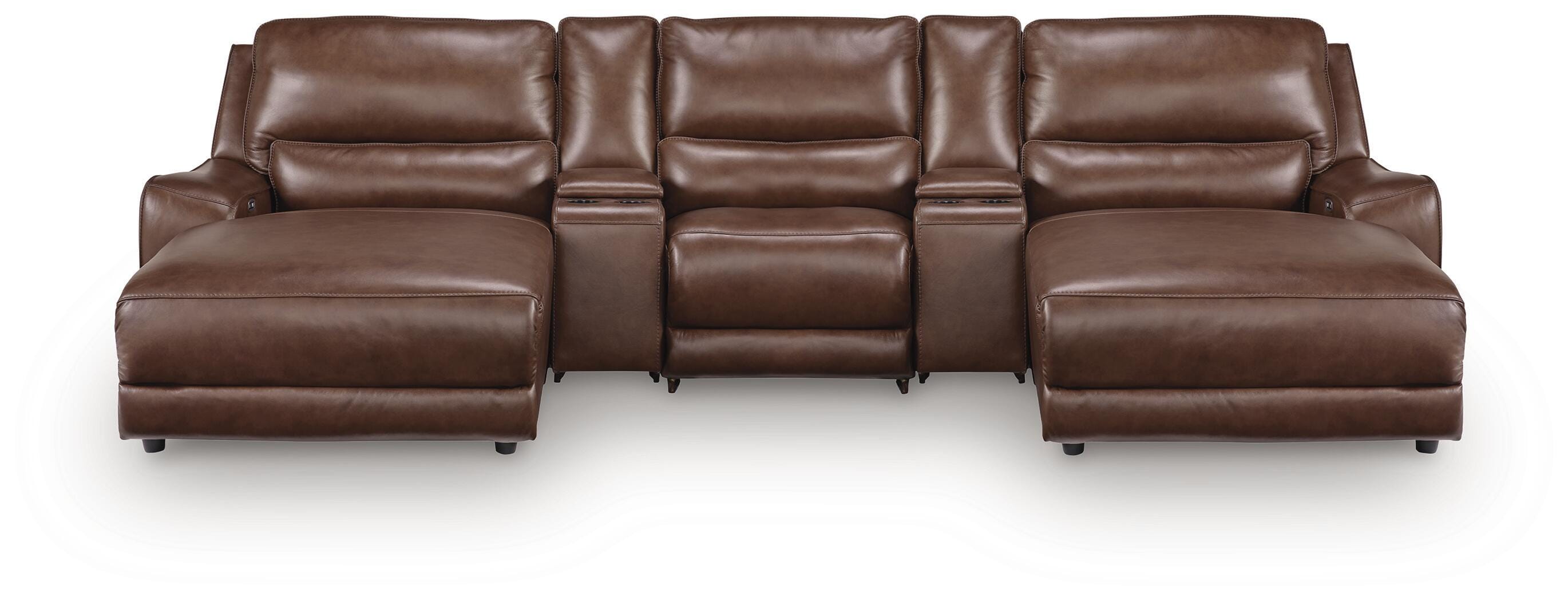 Best Deals Furniture - Ashley Furniture - DeepWakes 5-Piece Power Reclining Sectional with Chaise - 5-Piece Power Reclining Sectional with Chaise - PCU62607S16