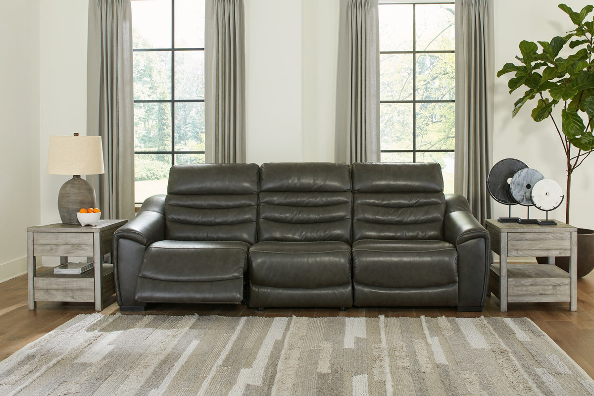 Best Deals Furniture - Ashley Furniture - Center Line 3-Piece Power Reclining Sectional Sofa - 3-Piece Power Reclining Sectional Sofa / Dark Gray - U63404S5