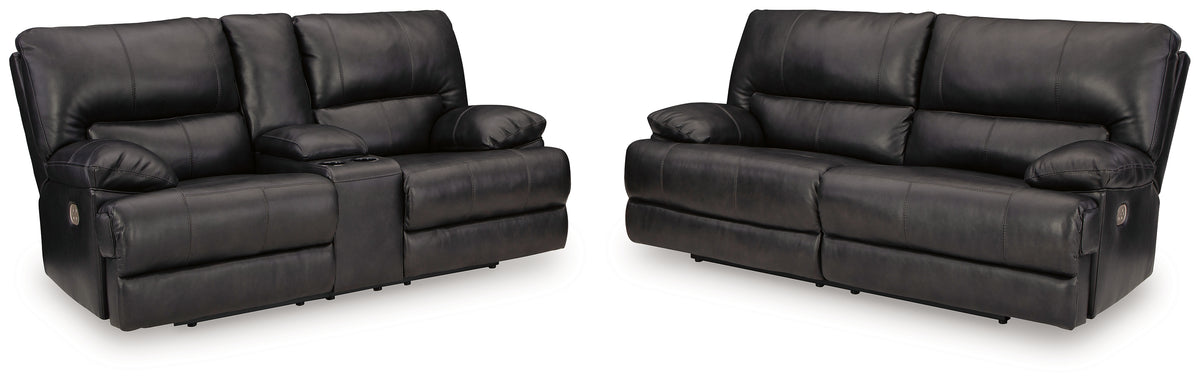 Best Deals Furniture - Ashley Furniture - Mountainous Power Reclining Sofa and Loveseat - Power Reclining Sofa and Loveseat / Eclipse - U65801U1