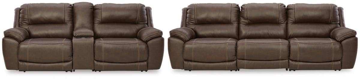 Best Deals Furniture - Ashley Furniture - Dunleith 3-Piece Reclining Sofa and 3-Piece Loveseat with Console - 3-Piece Reclining Sofa and 3-Piece Loveseat with Console - U71604U1