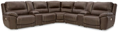 Best Deals Furniture - Ashley Furniture - Dunleith 7-Piece Power Reclining Sectional - 7-Piece Power Reclining Sectional / Chocolate - U71604S7