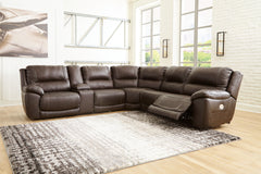 Best Deals Furniture - Ashley Furniture - Dunleith 6-Piece Power Reclining Sectional - 6-Piece Power Reclining Sectional / Chocolate - U71604S2