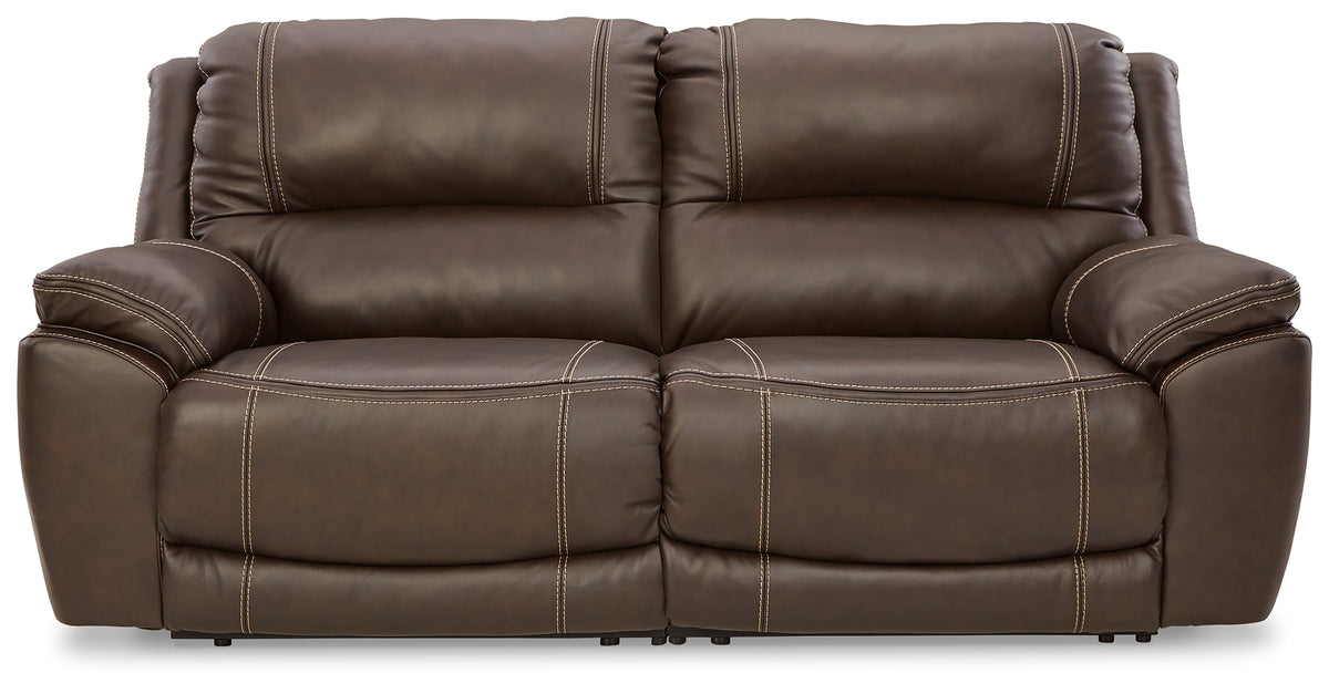 Best Deals Furniture - Ashley Furniture - Dunleith 2-Piece Power Reclining Sectional Loveseat - 2-Piece Power Reclining Sectional Loveseat / Chocolate - U71604S3