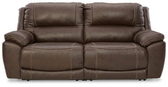 Best Deals Furniture - Ashley Furniture - Dunleith 2-Piece Power Reclining Sectional Loveseat - 2-Piece Power Reclining Sectional Loveseat / Chocolate - U71604S3