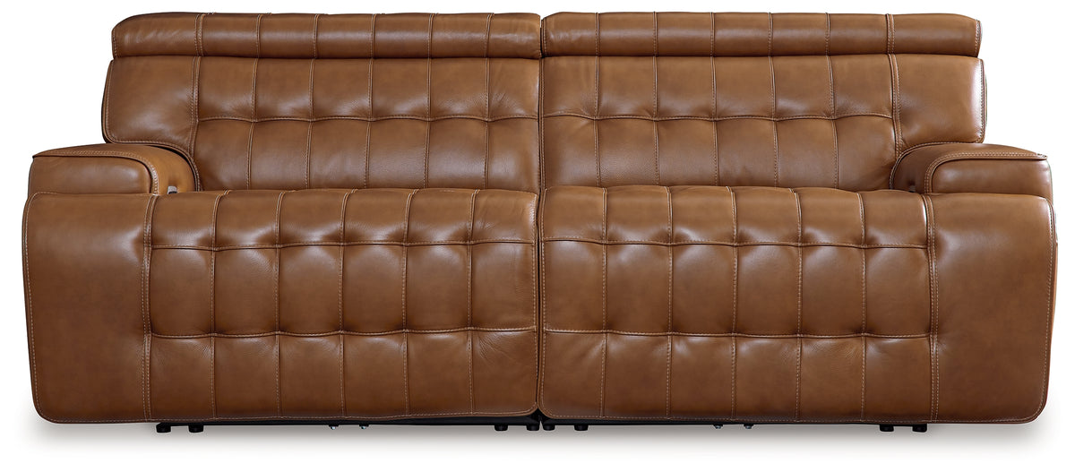Best Deals Furniture - Ashley Furniture - Temmpton 2-Piece Power Reclining Sectional Loveseat - 2-Piece Power Reclining Sectional Loveseat / Chocolate - U92708S1