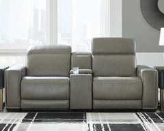 Best Deals Furniture - Ashley Furniture - Correze 3-Piece Power Reclining Sectional Loveseat - 3-Piece Power Reclining Sectional Loveseat / Gray - U94202S3