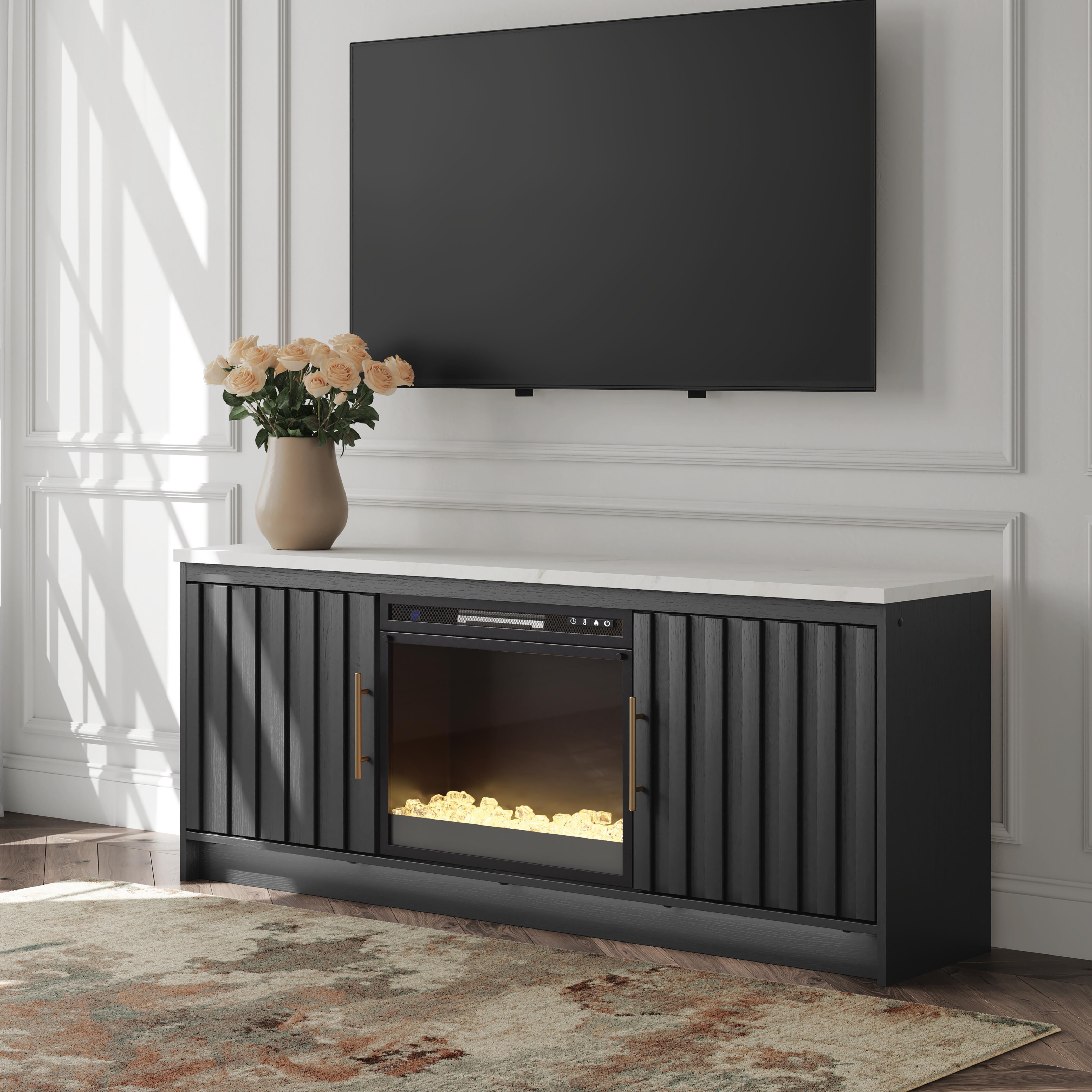 Best Deals Furniture - Ashley Furniture - Cadmori 63" TV Stand with Electric Fireplace - 63" TV Stand with Electric Fireplace - W2616W1