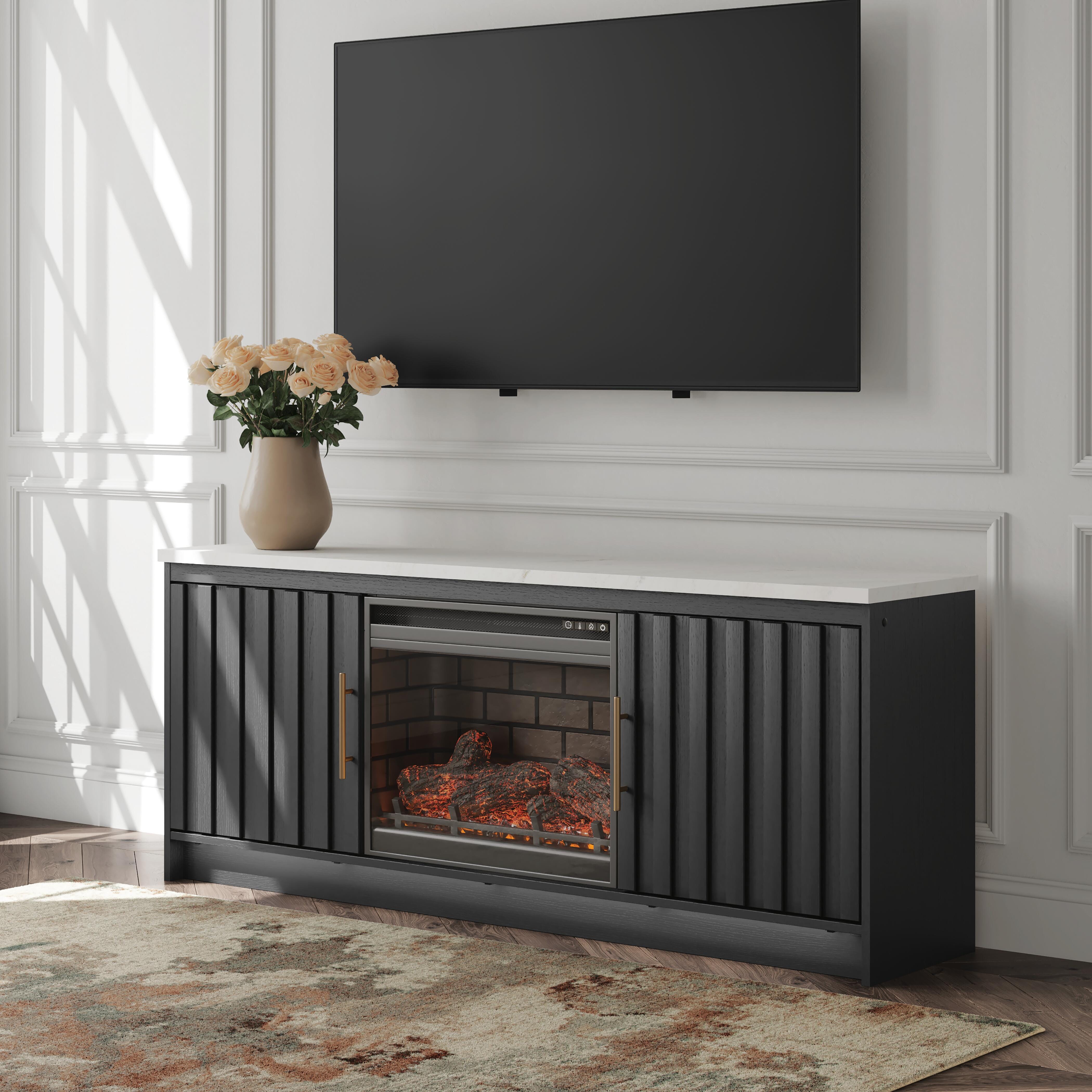 Best Deals Furniture - Ashley Furniture - Cadmori 63" TV Stand with Electric Fireplace - 63" TV Stand with Electric Fireplace - W2616W2