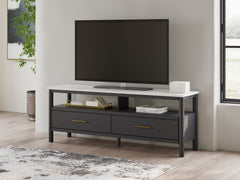 Best Deals Furniture - Ashley Furniture - Cadmori 72" TV Stand - 72" / Black/White - W2616-68