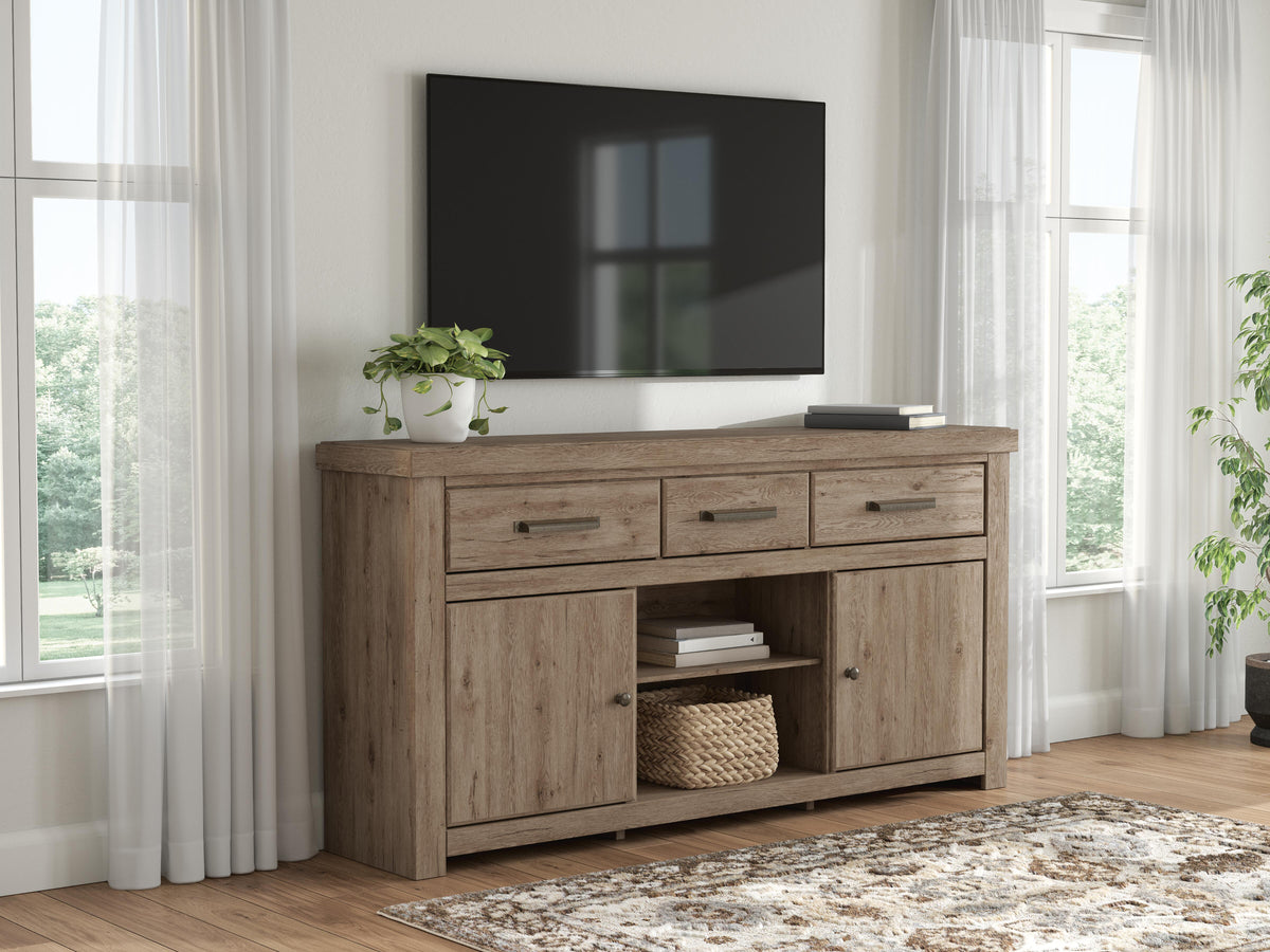 Best Deals Furniture - Ashley Furniture - Garistyn 73" TV Stand - 73" - W2844-268