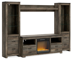 Best Deals Furniture - Ashley Furniture - Trinell 4-Piece Entertainment Center with Electric Fireplace - 4-Piece Entertainment Center with Electric Fireplace - W446W10