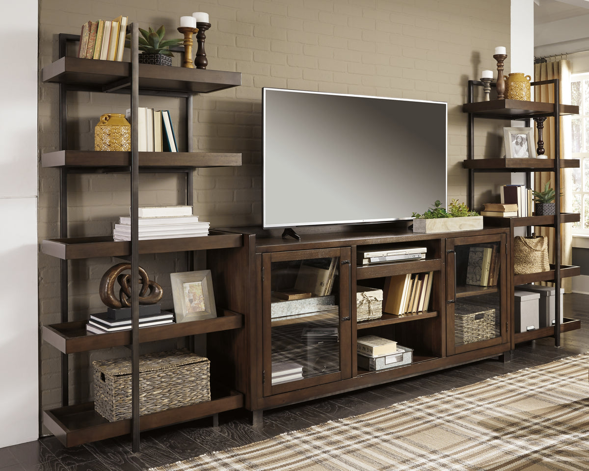 Best Deals Furniture - Ashley Furniture - Starmore 3-Piece Entertainment Center - 3-Piece Entertainment Center / Brown/Gunmetal - W633W1