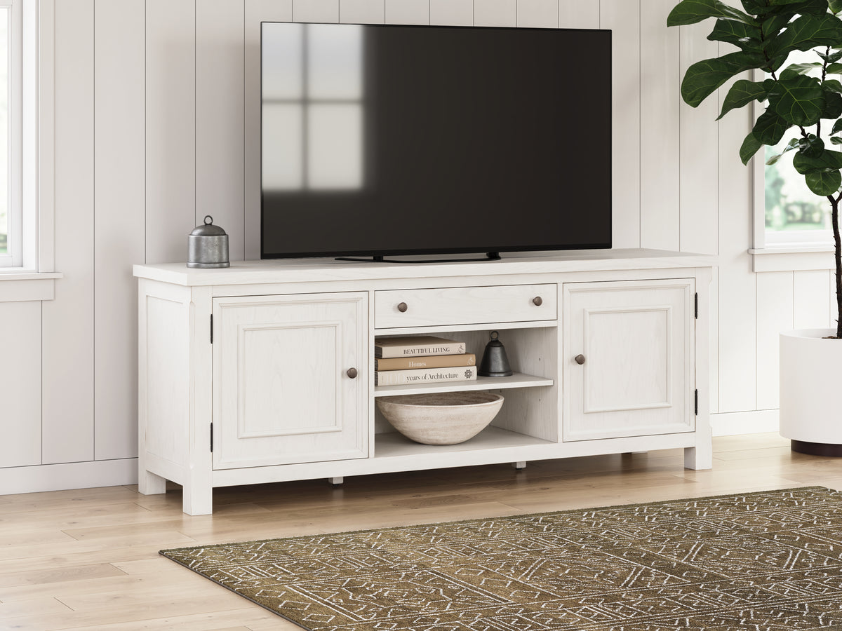 Best Deals Furniture - Ashley Furniture - Robbinsdale 72" TV Stand - 72" / Antique White - W742-68