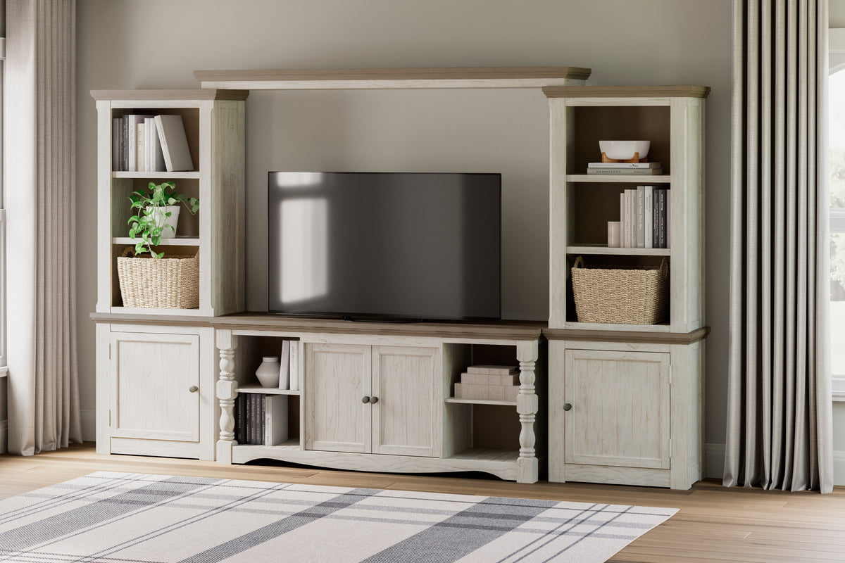 Best Deals Furniture - Ashley Furniture - Havalance 4-Piece Entertainment Center - 4-Piece Entertainment Center / Two-tone - W814W1